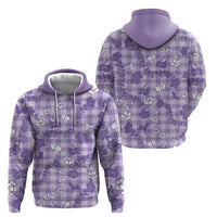 Poni Aloha Hawaii Hoodie Plumeria Lei With Palaka Motif LT14 - Polynesian Pride