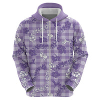 Poni Aloha Hawaii Hoodie Plumeria Lei With Palaka Motif LT14 - Polynesian Pride