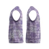 Poni Aloha Hawaii Christmas Knitted V-Neck Vest Plumeria Lei With Palaka Motif - Polynesian Pride