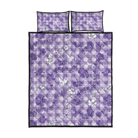 Poni Aloha Hawaii Quilt Bed Set Plumeria Lei With Palaka Motif - Polynesian Pride