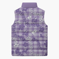 Poni Aloha Hawaii Sleeveless Puffer Jacket Plumeria Lei With Palaka Motif - Polynesian Pride