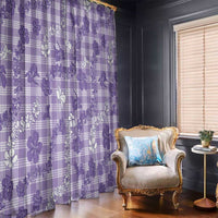 Poni Aloha Hawaii Window Curtain Plumeria Lei With Palaka Motif - Polynesian Pride