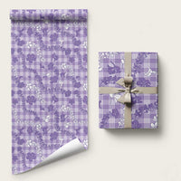 Poni Aloha Hawaii Wrapping Paper Plumeria Lei With Palaka Motif - Polynesian Pride