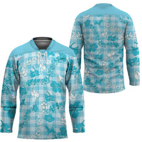 Polu Aloha Hawaii Hockey Jersey Plumeria Lei With Palaka Motif LT14 - Polynesian Pride