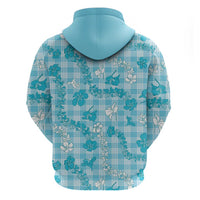Polu Aloha Hawaii Hoodie Plumeria Lei With Palaka Motif - Polynesian Pride