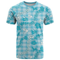 Polu Aloha Hawaii T Shirt Plumeria Lei With Palaka Motif - Polynesian Pride