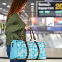 Polu Aloha Hawaii Travel Bag Plumeria Lei With Palaka Motif - Polynesian Pride