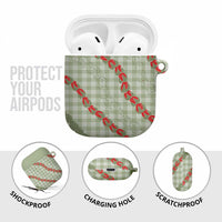 Omaomao Aloha Hawaii AirPods Case Rosebud Lei With Palaka Motif - Polynesian Pride