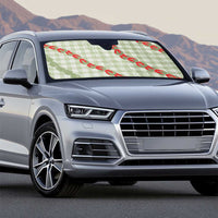 Omaomao Aloha Hawaii Auto Sun Shade Rosebud Lei With Palaka Motif - Polynesian Pride