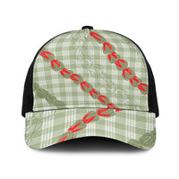 Omaomao Aloha Hawaii Baseball Net Cap Rosebud Lei With Palaka Motif - Polynesian Pride