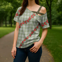 Omaomao Aloha Hawaii Cross Shoulder Shirt Rosebud Lei With Palaka Motif - Polynesian Pride