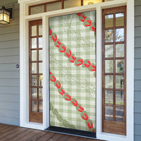 Omaomao Aloha Hawaii Door Cover Rosebud Lei With Palaka Motif - Polynesian Pride