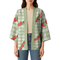 Omaomao Aloha Hawaii Kimono Rosebud Lei With Palaka Motif - Polynesian Pride