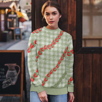 Omaomao Aloha Hawaii Ugly Christmas Sweater Rosebud Lei With Palaka Motif - Polynesian Pride