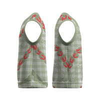 Omaomao Aloha Hawaii Christmas Knitted V-Neck Vest Rosebud Lei With Palaka Motif - Polynesian Pride