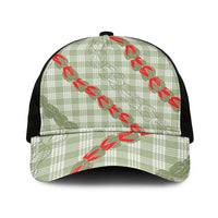 Omaomao Aloha Hawaii Mesh Trucker Cap Rosebud Lei With Palaka Motif - Polynesian Pride