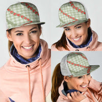 Omaomao Aloha Hawaii Mesh Trucker Cap Rosebud Lei With Palaka Motif LT14 - Polynesian Pride