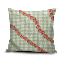 Omaomao Aloha Hawaii Pillow Cover Rosebud Lei With Palaka Motif - Polynesian Pride