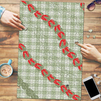 Omaomao Aloha Hawaii Puzzle Rosebud Lei With Palaka Motif - Polynesian Pride