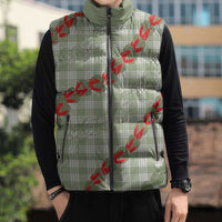 Omaomao Aloha Hawaii Sleeveless Puffer Jacket Rosebud Lei With Palaka Motif - Polynesian Pride