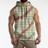 Omaomao Aloha Hawaii Sleeveless Zip Hoodie Rosebud Lei With Palaka Motif LT14 - Polynesian Pride