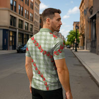 Omaomao Aloha Hawaii Zipper Polo Shirt Rosebud Lei With Palaka Motif - Polynesian Pride