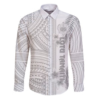 samoa-white-sunday-family-matching-long-sleeve-bodycon-dress-and-hawaiian-shirt-manuia-le-aso-sa-o-tamaiti-polynesian-plumeria