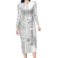 samoa-white-sunday-family-matching-long-sleeve-bodycon-dress-and-hawaiian-shirt-manuia-le-aso-sa-o-tamaiti-polynesian-plumeria