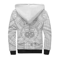 Samoa White Sunday Sherpa Hoodie Manuia le Aso Sa o Tamaiti Polynesian Plumeria LT14 - Polynesian Pride