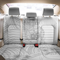Personalised Samoa White Sunday Back Car Seat Cover Manuia le Aso Sa o Tamaiti Polynesian Plumeria LT14 - Polynesian Pride