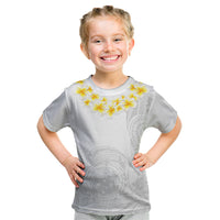 Samoa White Sunday Kid T Shirt Lotu Tamaiti 2023 With Coat Of Arms LT14 White - Polynesian Pride