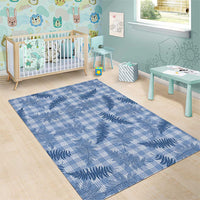 Blue Palaka Hawaii Palapalai Area Rug Hawaiian Fern LT14 - Polynesian Pride