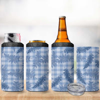 Blue Palaka Hawaii Palapalai 4 in 1 Can Cooler Tumbler Hawaiian Fern LT14 - Polynesian Pride