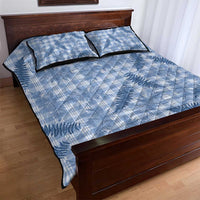Blue Palaka Hawaii Palapalai Quilt Bed Set Hawaiian Fern LT14 - Polynesian Pride