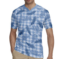 Blue Palaka Hawaii Palapalai Rugby Jersey Hawaiian Fern LT14 - Polynesian Pride