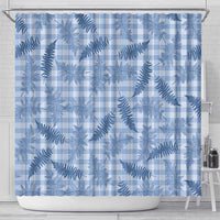 Blue Palaka Hawaii Palapalai Shower Curtain Hawaiian Fern LT14 - Polynesian Pride