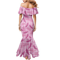 Purple Palaka Hawaii Palapalai Family Matching Mermaid Dress and Hawaiian Shirt Hawaiian Fern - Polynesian Pride