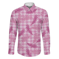 Purple Palaka Hawaii Palapalai Family Matching Off Shoulder Short Dress and Hawaiian Shirt Hawaiian Fern - Polynesian Pride