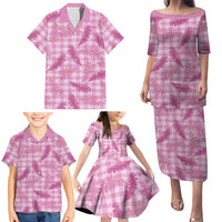 Purple Palaka Hawaii Palapalai Family Matching Puletasi and Hawaiian Shirt Hawaiian Fern - Polynesian Pride