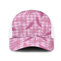 Purple Palaka Hawaii Palapalai Mesh Trucker Cap Hawaiian Fern LT14 One Size White Purple - Polynesian Pride
