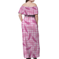 Purple Palaka Hawaii Palapalai Off Shoulder Maxi Dress Hawaiian Fern LT14 - Polynesian Pride