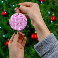 Pink Palaka Hawaii Palapalai Ceramic Ornament Hawaiian Fern LT14 - Polynesian Pride