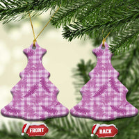 Pink Palaka Hawaii Palapalai Ceramic Ornament Hawaiian Fern LT14 Christmas Tree Pink - Polynesian Pride