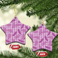 Pink Palaka Hawaii Palapalai Ceramic Ornament Hawaiian Fern LT14 Star Pink - Polynesian Pride