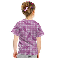 Pink Palaka Hawaii Palapalai Kid T Shirt Hawaiian Fern - Polynesian Pride