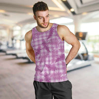Pink Palaka Hawaii Palapalai Men Tank Top Hawaiian Fern - Polynesian Pride