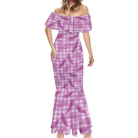 Pink Palaka Hawaii Palapalai Mermaid Dress Hawaiian Fern LT14 - Polynesian Pride