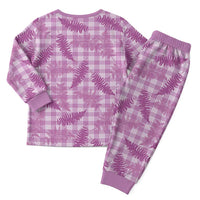 Pink Palaka Hawaii Palapalai Christmas Pajama Set Hawaiian Fern - Polynesian Pride