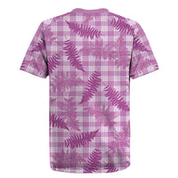 Pink Palaka Hawaii Palapalai Rugby Jersey Hawaiian Fern - Polynesian Pride