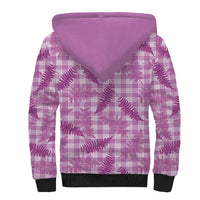 Pink Palaka Hawaii Palapalai Sherpa Hoodie Hawaiian Fern LT14 - Polynesian Pride